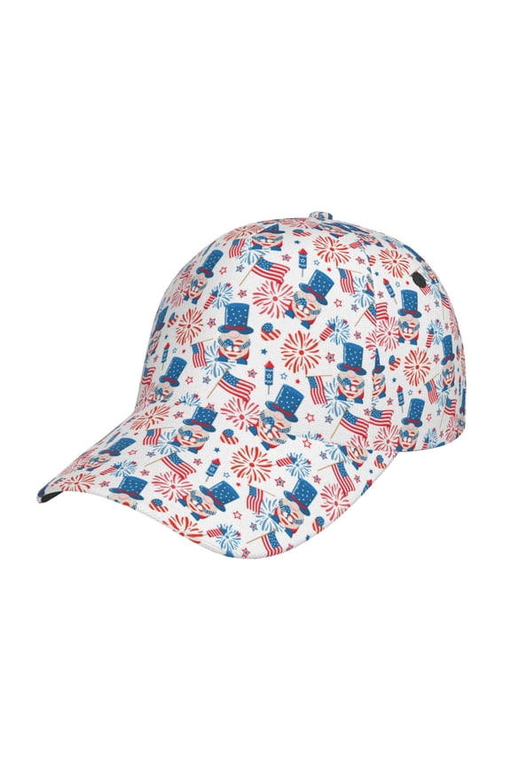 American Gnomes Pattern Baseball Cap Outdoor Cap Mountain Dad Hat - Unstructured Soft Cotton Cap-Adjustable UV Protection Cap