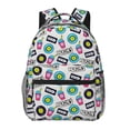 thumbnail image 1 of Rateoe American Musical Pattern Casual Backpack for School, Work, Travel – Adjustable Straps, Multiple Compartments – Ergonomic Design, Fits Laptops and Tablets, 1 of 5