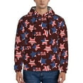 thumbnail image 1 of Rateoe American Stars1 Pattern Mens Hoodie, Pullover Hooded Sweatshirt, Kangaroo Pocket Hoodie Ideal for Daily Wear, Travel and Home-X-Large, 1 of 7