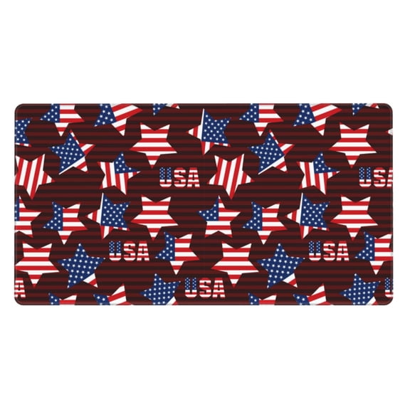 Rateoe American Stars1 Print Mouse Pad - Extended Large Gaming Mousepad,Non-Slip Stitched Edge,16x29.5 Inch