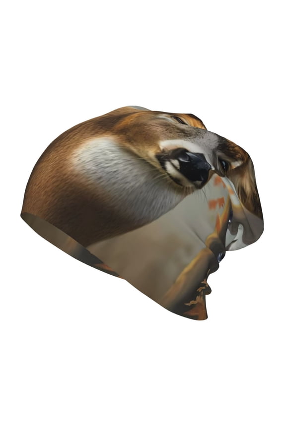 American Wildlife Deer Forest Kids Beanie Warm Knit Beanie Hats Boys Girls Winter Hat Soft Slouchy Hats for Kids