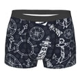 thumbnail image 1 of Rateoe Anchor and Lighthouse Mens Boxer Briefs Poly Spandex Performance Boxer Briefs Underwear Hem Boxer Briefs - XX-Large, 1 of 1