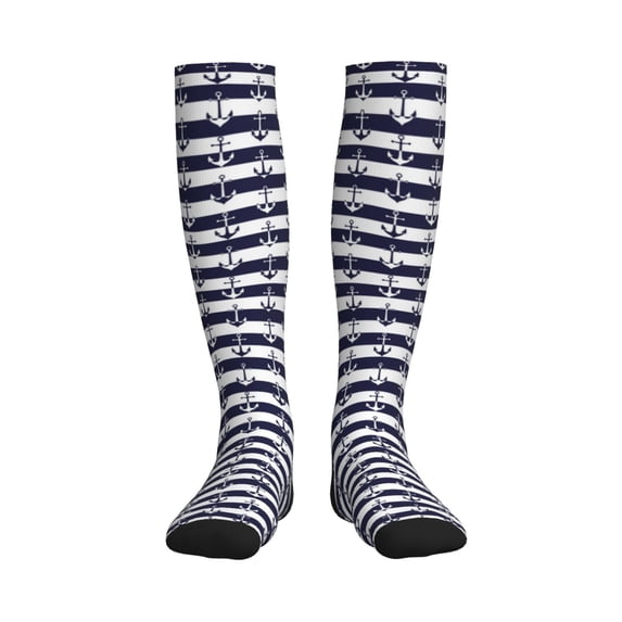 Rateoe Anchors Compression Socks for Women and Men 20-30mmHg-Circulation Support Socks Knee High Nurse Pregnant Running Medical and Travel Athletic