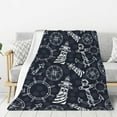 thumbnail image 1 of Rateoe Anchors and Lighthouse Pattern Flannel Throw Blanket, Ultra-soft Blanket for Bed, Couch, Car, Hypoallergenic Anti-pilling blanket-40"x30"(Vertical), 1 of 6