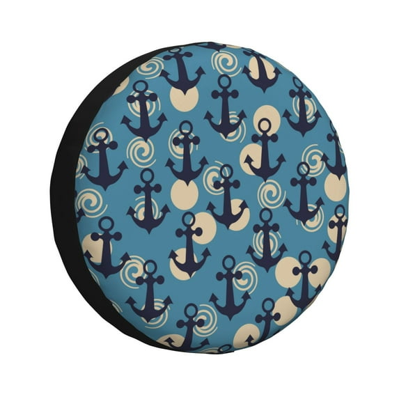 Rateoe Anchors Pattern Tire Cover Wheel Protectors Weatherproof Wheel Covers Universal Fit for Trailer Rv SUV Truck Camper Travel Trailers Accessories-16 inch