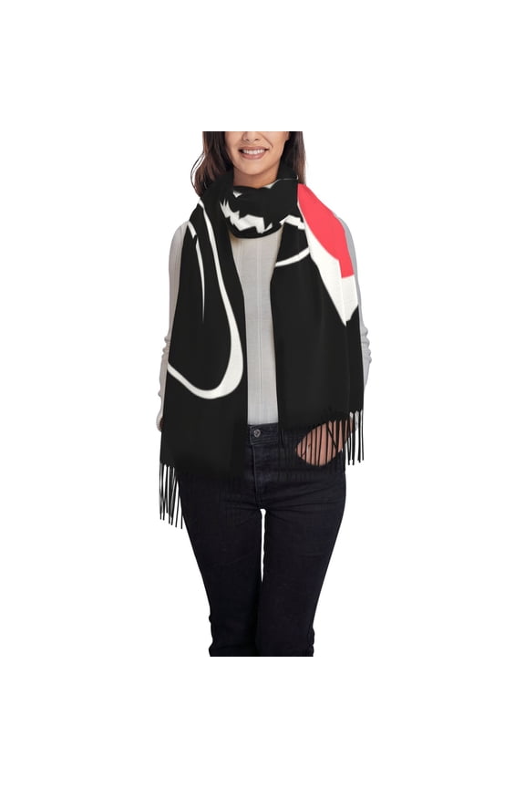 Animal Bulldog French Women's Traditional Scarf Wrap Tassel Shawl Fringes Neck Head Shawl Retro Scarf