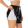 thumbnail image 1 of Rateoe Animal Bulldog Printed 2 in 1 Women's Workout Shorts for Athletic Gym Running Shorts with Phone Pockets-Medium, 1 of 7