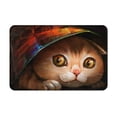 thumbnail image 1 of Rateoe Animal Cat Pattern Flannel Door Mat Indoor Outdoor Entrance, Waterproof All-Weather Doormat,Fade Resistant, Low Profile Entryway Mat 16x24in, 1 of 7