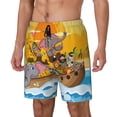 thumbnail image 1 of Rateoe Animals on Noah's Ark1 Pattern Men’s Swim Shorts with Compression Liner – Double-Layered Quick-Dry Swimwear, Comfortable & Stretchy Beach Shorts-X-Large, 1 of 6