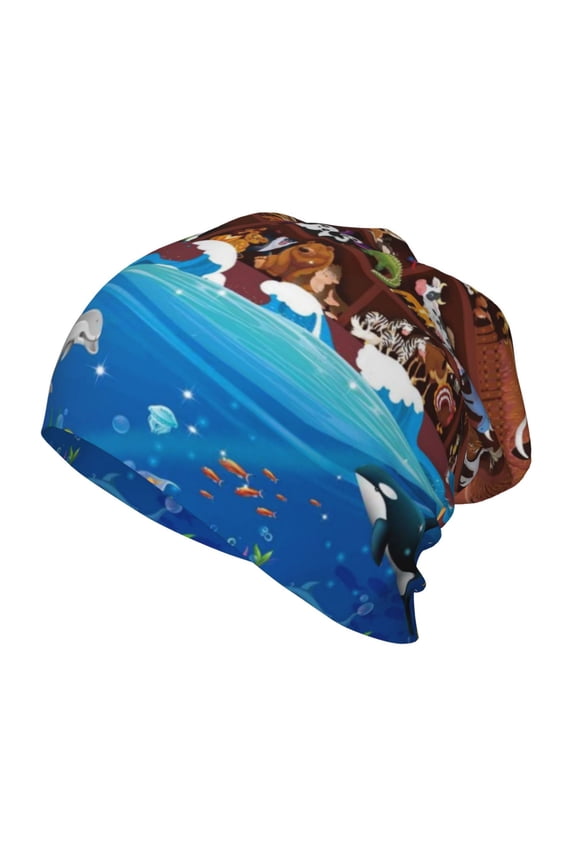 Animals On Noah's Ark2 Kids Beanie Warm Knit Beanie Hats Boys Girls Winter Hat Soft Slouchy Hats for Kids