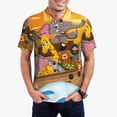 thumbnail image 1 of Rateoe Animals on Noah's Ark1 Pattern Men's Short Sleeve Polo Shirts, Golf Polo Shirts Short Sleeve Performance Moisture Wicking Dry-Medium, 1 of 6
