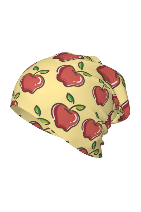 Apple Kids Beanie Warm Knit Beanie Hats Boys Girls Winter Hat Soft Slouchy Hats for Kids