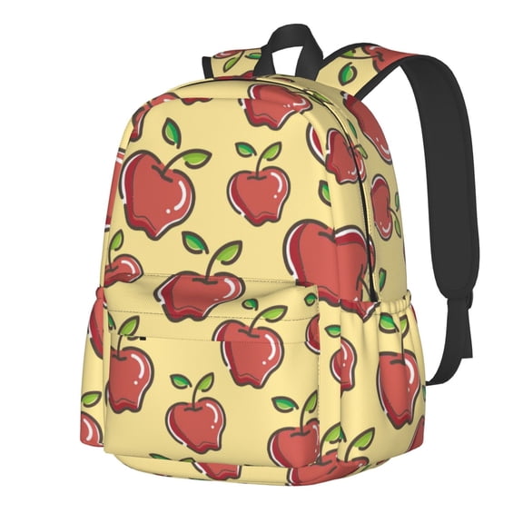 Rateoe Apple Pattern Student Backpack,Backpack for School,Lightweight Bag,Travel Backpack,Outdoor Backpack,Large Capacity Backpack
