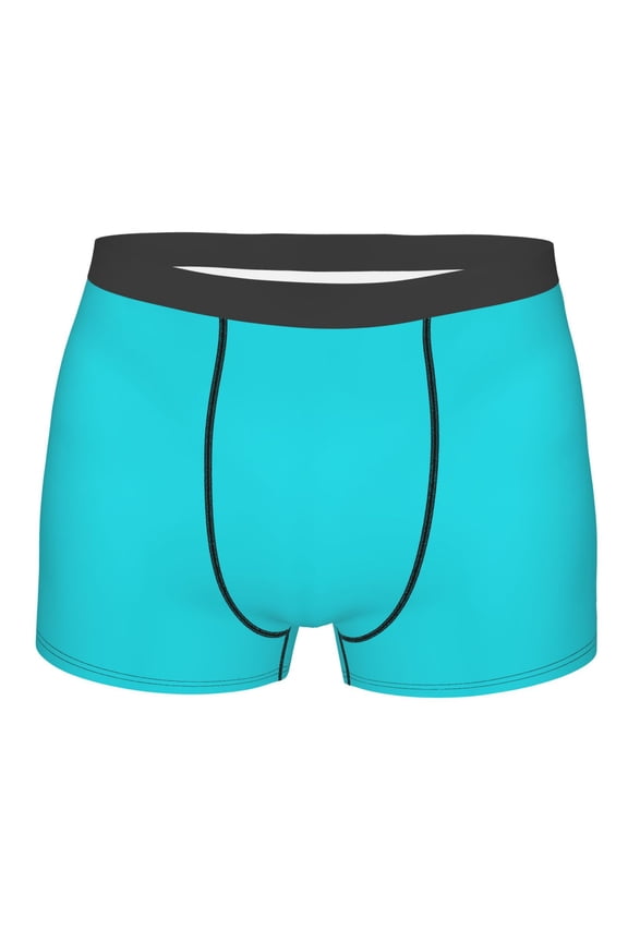 Aqua Mens Boxer Briefs Poly Spandex Performance Boxer Briefs Underwear Hem Boxer Briefs - Small