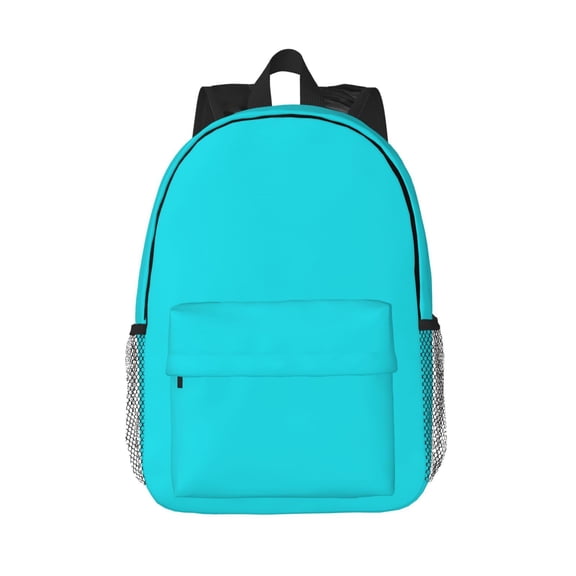 Rateoe Aqua Pattern Student Backpack Water-resistant Backpack 15-inch Laptop Backpack Lightweight Adjustable School Backpack