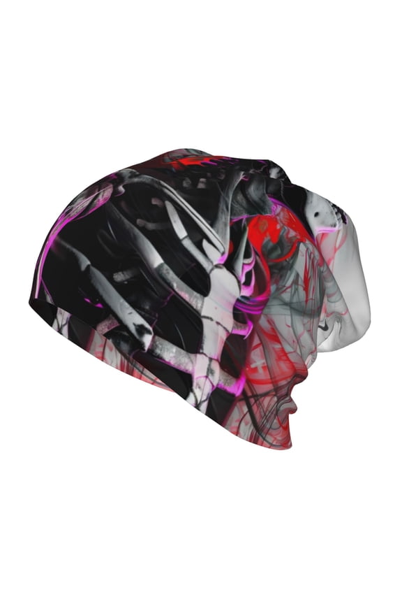 Artistic Skull Kids Beanie Warm Knit Beanie Hats Boys Girls Winter Hat Soft Slouchy Hats for Kids