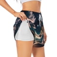 thumbnail image 1 of Rateoe Artistic Starry Sky Moon Book Printed 2 in 1 Women's Workout Shorts for Athletic Gym Running Shorts with Phone Pockets-XX-Large, 1 of 7