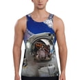 thumbnail image 1 of Rateoe Astronaut in Outer Space Pattern Sleeveless Gym Shirt Muscle Tee Breathable Workout Shirt Slim-Fit Tank Quick Dry Fit Muscle Tank Top Bodybuilding Sleeveless T Shirt-Small, 1 of 7
