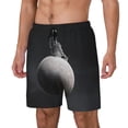 thumbnail image 1 of Rateoe Astronaut Sitting On Mercury Planet Pattern Men’s Swim Shorts with Compression Liner – Double-Layered Quick-Dry Swimwear, Comfortable & Stretchy Beach Shorts-Large, 1 of 6