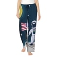 thumbnail image 1 of Rateoe Astronaut With USA Flag Pattern Women’s Ultra-Soft Comfy Pajama Lounge Pants Sleepwear,Comfortable Lounge Wear,lightweight Pajamas, Casual Home Wear-Medium, 1 of 6