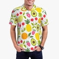 thumbnail image 1 of Rateoe Avocado And Pineapple Pattern Men's Short Sleeve Polo Shirts, Golf Polo Shirts Short Sleeve Performance Moisture Wicking Dry-3X-Large, 1 of 6