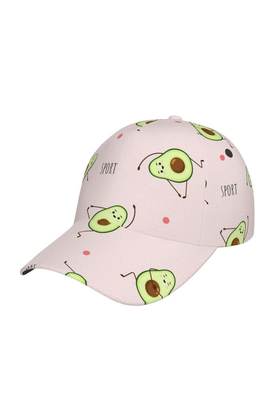Avocado Doing Sport Yoga Pattern Baseball Cap Outdoor Cap Mountain Dad Hat - Unstructured Soft Cotton Cap-Adjustable UV Protection Cap
