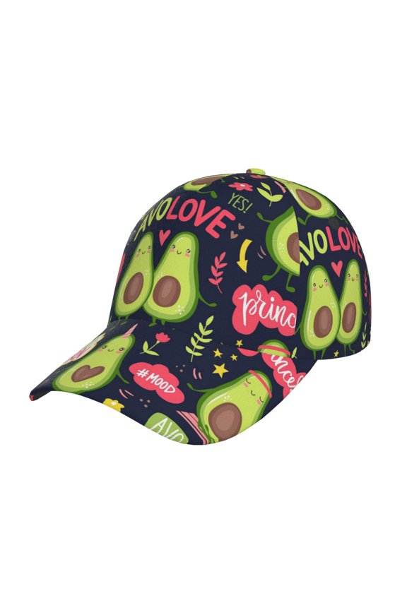 Avocado Love Pattern Baseball Cap Outdoor Cap Mountain Dad Hat - Unstructured Soft Cotton Cap-Adjustable UV Protection Cap