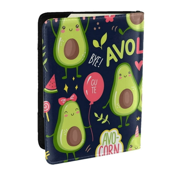 Rateoe Avocado Love Pattern Passport Holder Wallet Leather Mulit-purpose Travel Wallet Credit Cards Case ,Passport Cover for Women Men-6.5 in
