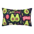 thumbnail image 1 of Rateoe Avocado Love Pattern Pillow Covers with Invisible Zipper(Pillows are not Included) Standard Pillowcases-16"x24", 1 of 6