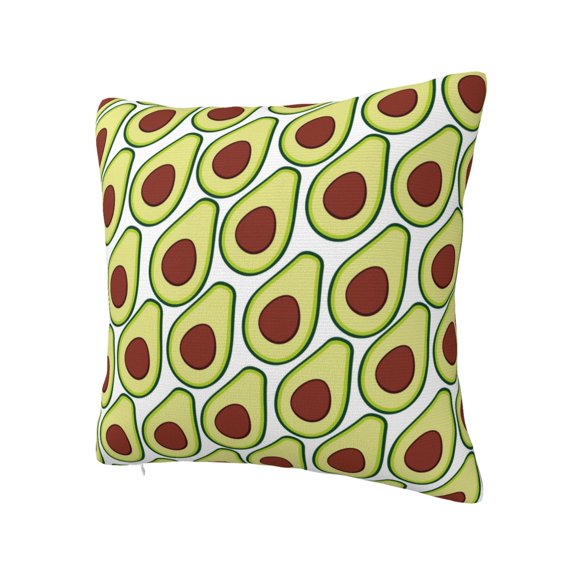 Rateoe Avocado Pattern Throw Pillow Cover Premium Pillow Stuffer Sham Square for Decorative Cushion Bed Couch Sofa(Pillow insert not included)