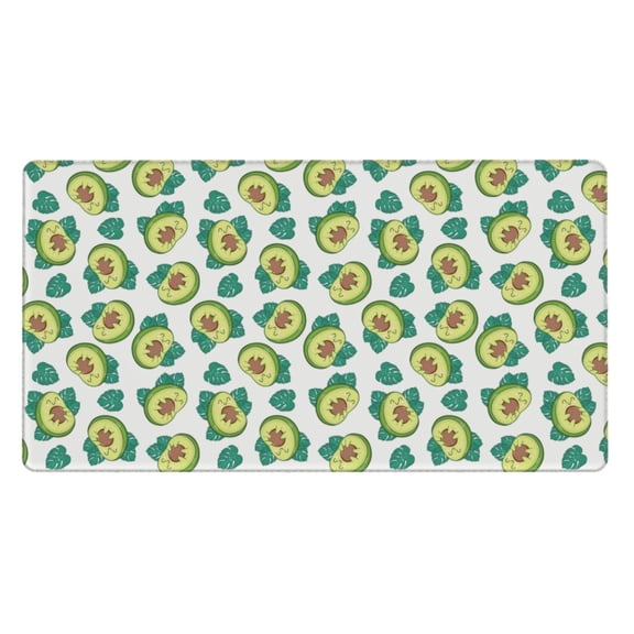 Rateoe Avocado Sleeping Print Mouse Pad - Extended Large Gaming Mousepad,Non-Slip Stitched Edge,16x29.5 Inch