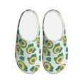 thumbnail image 1 of Rateoe Avocado Sleeping Print Women's Men's Cotton Knit Slippers Lightweight Memory Foam Indoor House Shoes with Anti-Skid Sole-37/38, 1 of 7