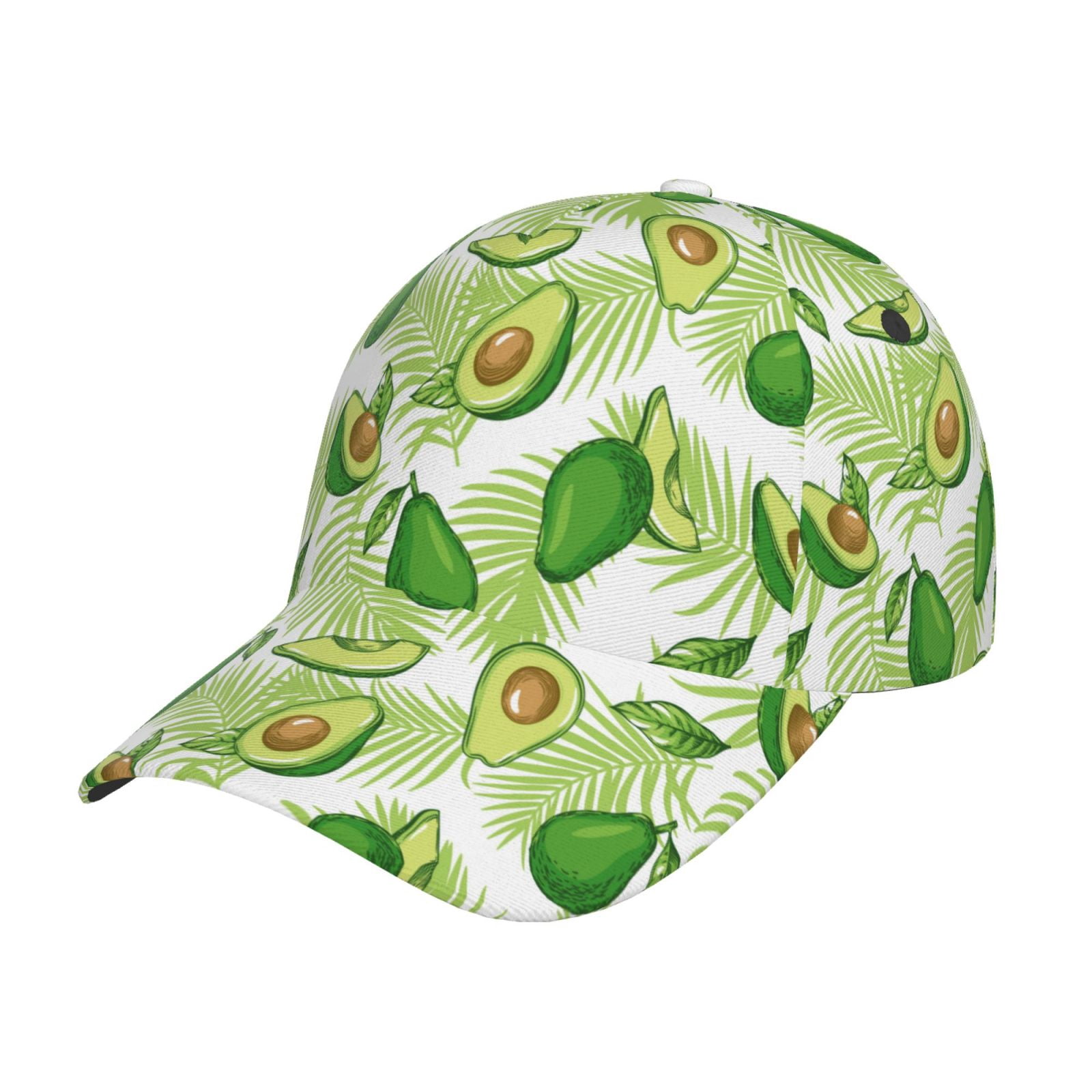 Rateoe Avocado And Tropical Palm Leaves Pattern Men’s Baseball Cap ...