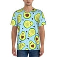 thumbnail image 1 of Rateoe Avocado and Hearts Pattern Men’s Baseball Short Sleeve Polo Shirt, Midweight Men's Shirt Golf Shirt Polo Shirts Quick Dry Short-Small, 1 of 7