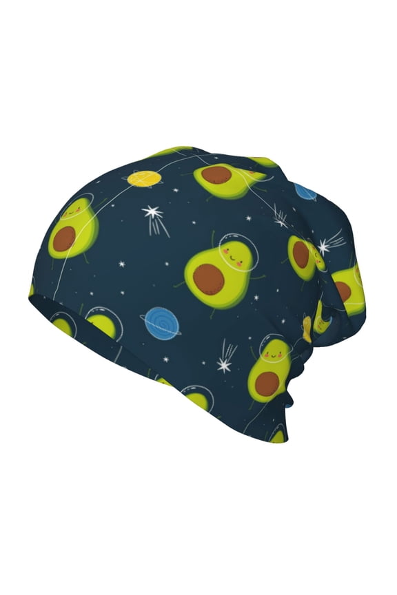 Avocado in Space Kids Beanie Warm Knit Beanie Hats Boys Girls Winter Hat Soft Slouchy Hats for Kids