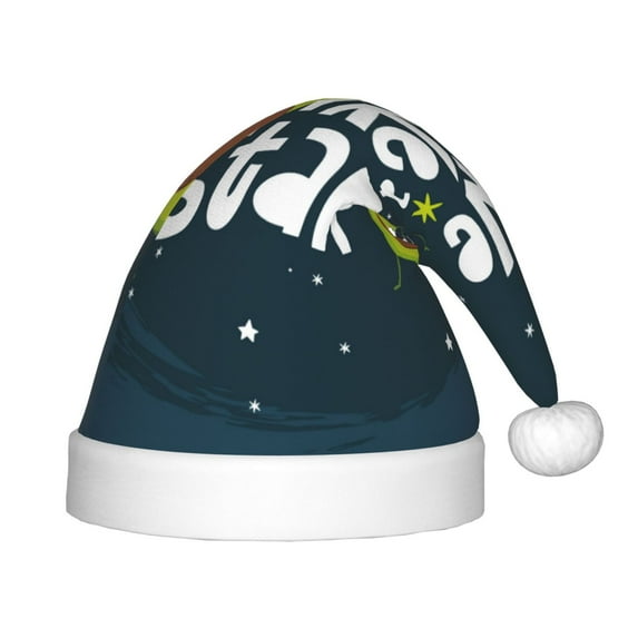 Rateoe Avocado in Space1 Santa Hat Confortable Christmas Hat for Christmas Party Favors Fit for Kids