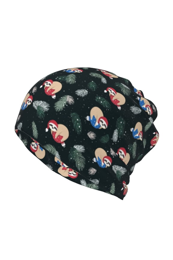 Baby Sloths Cotton Slouchy Beanie Hat for Men/Women,Lightweight Oversize Large Thin Skull Cap Night Sleeping Cap