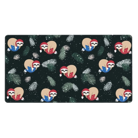 Rateoe Baby Sloths Sleeping Print Mouse Pad - Extended Large Gaming Mousepad,Non-Slip Stitched Edge,16x29.5 Inch