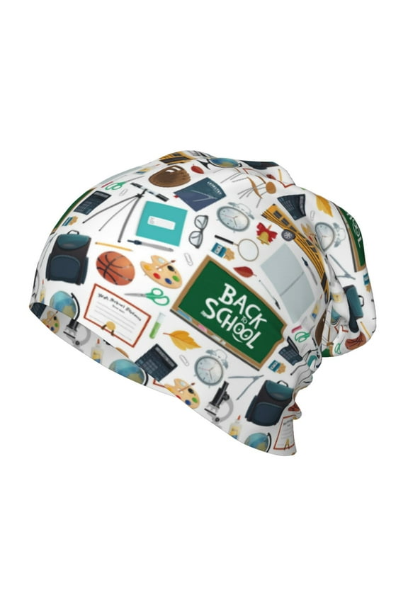 Back To School A Kids Beanie Warm Knit Beanie Hats Boys Girls Winter Hat Soft Slouchy Hats for Kids