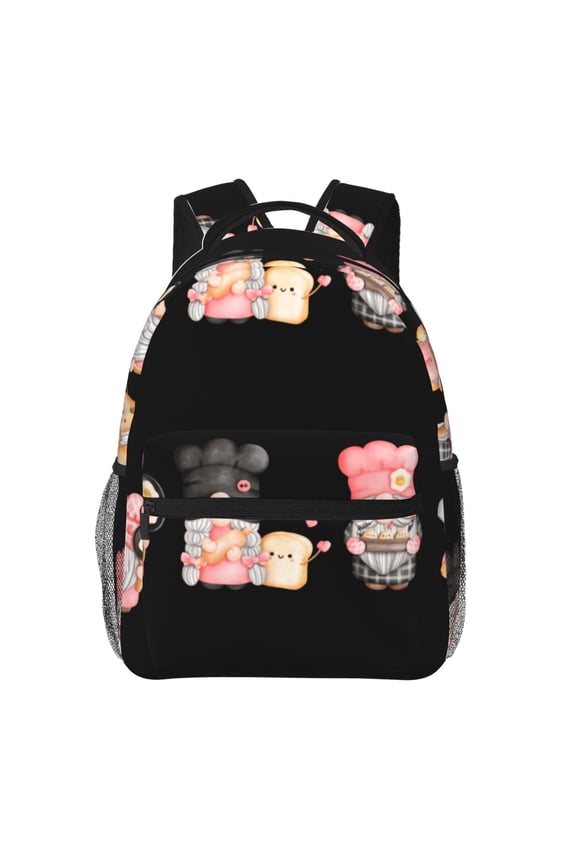 Baker Gnome Pattern Casual Backpack for School, Work, Travel  Adjustable Straps, Multiple Compartments  Ergonomic Design, Fits Laptops and Tablets