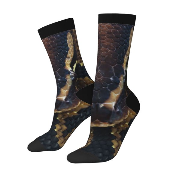 Rateoe Ball Phyton Snake for Women Casual Calf Socks - Cute Crew Socks - Thin Soft Above Ankle Socks Size 5-11