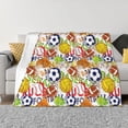 thumbnail image 1 of Rateoe Balls Pattern Flannel Throw Blanket, Ultra-soft Blanket for Bed, Couch, Car, Hypoallergenic Anti-pilling blanket-50"x40"(Horizontal), 1 of 6