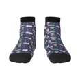 thumbnail image 1 of Rateoe Bamboo Panda Pattern Quarter Crew Socks,Toe Seamed Ankle Socks,Cotton Cushioned Breathable Athletic Crew Sports Socks, 1 of 7