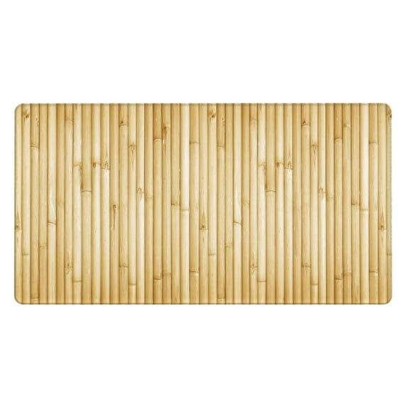 Rateoe Bamboo Wall Print Mouse Pad - Extended Large Gaming Mousepad,Non-Slip Stitched Edge,16x29.5 Inch