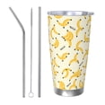 thumbnail image 1 of Rateoe Banana Printed Car Guy Gifts for Men Women Tumbler - 20oz/590ml Double Wall Vacuum Insulated Stainless Steel Travel Tumbler Cups with Lid & Straw-Straw Three-piece Set, 1 of 8