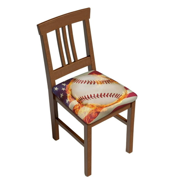 Rateoe Baseball Ball With Flag Pattern Square Couch Cushion Covers, Sofa Furniture Protector Slipcover with Bottom Tie rope, Soft Non-Slip Non-Wrinkle Non-Sticky-Two Pieces