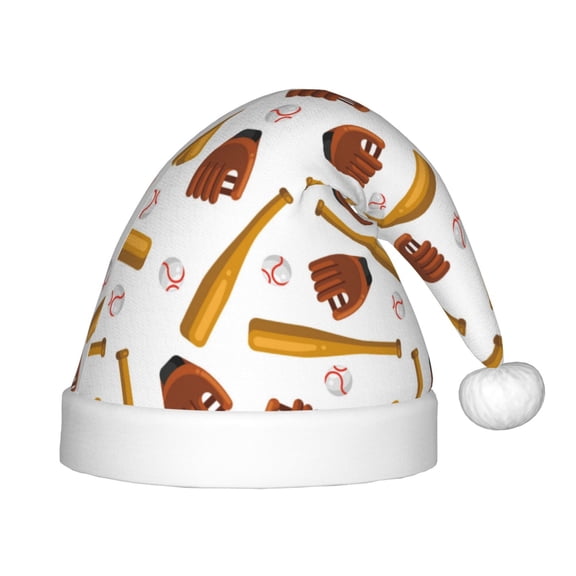 Rateoe Baseball Sport Santa Hat Confortable Christmas Hat for Christmas Party Favors Fit for Kids