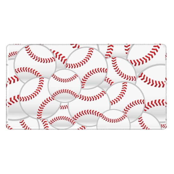 Rateoe Baseballs Print Mouse Pad - Extended Large Gaming Mousepad,Non-Slip Stitched Edge,16x29.5 Inch