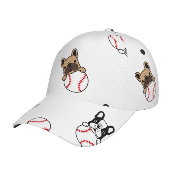 Rateoe Bbaseball Dog Pattern Men’s Baseball Cap – Adjustable Curved Brim Hat, Soft Cotton Sports Cap for Outdoor, Casual, and Everyday Wear, Comfortable & Breathable