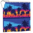 thumbnail image 1 of Rateoe Beach with Palm Trees Shower Curtain - Fancy Bathroom Shower Curtain Sets - Waterproof Shower Curtain with Hooks with 12 Plastic Hooks 72x72 Inches, 1 of 5
